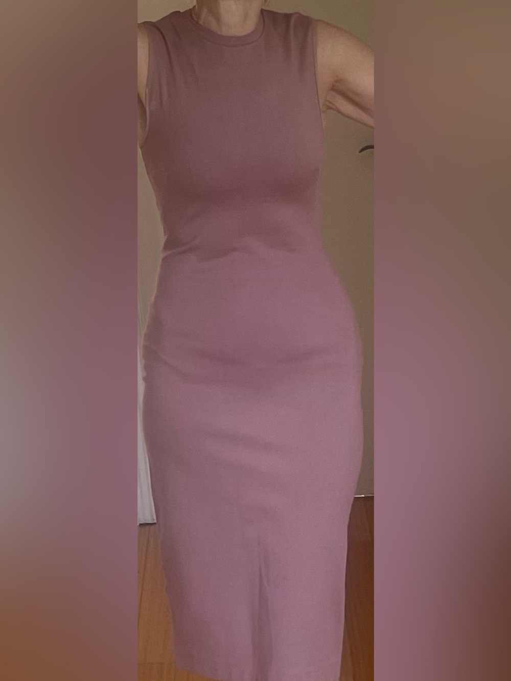 Babaton Rose Pink Sleeveless Midi Sheath Dress